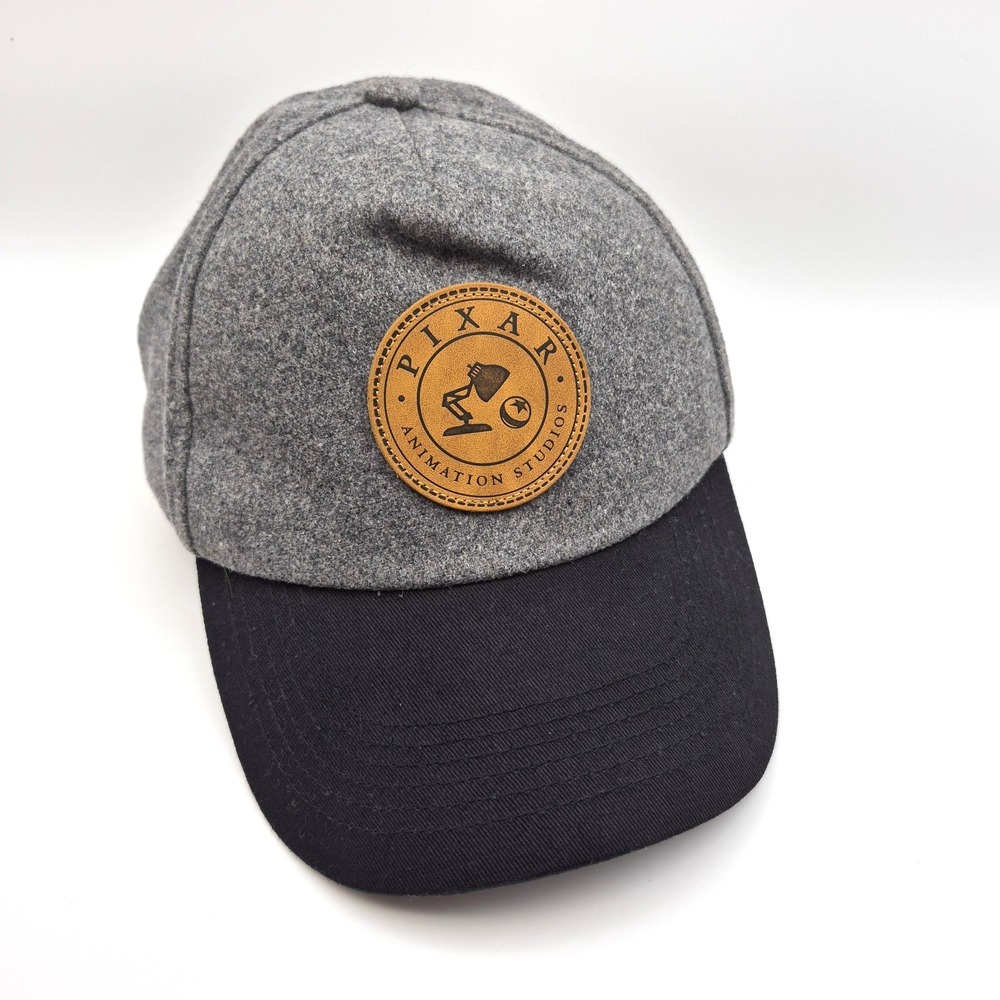 PIXAR ANIMATION STUDIOS Baseball Hat Cap Grey Flannel Adjustable Disney Parks